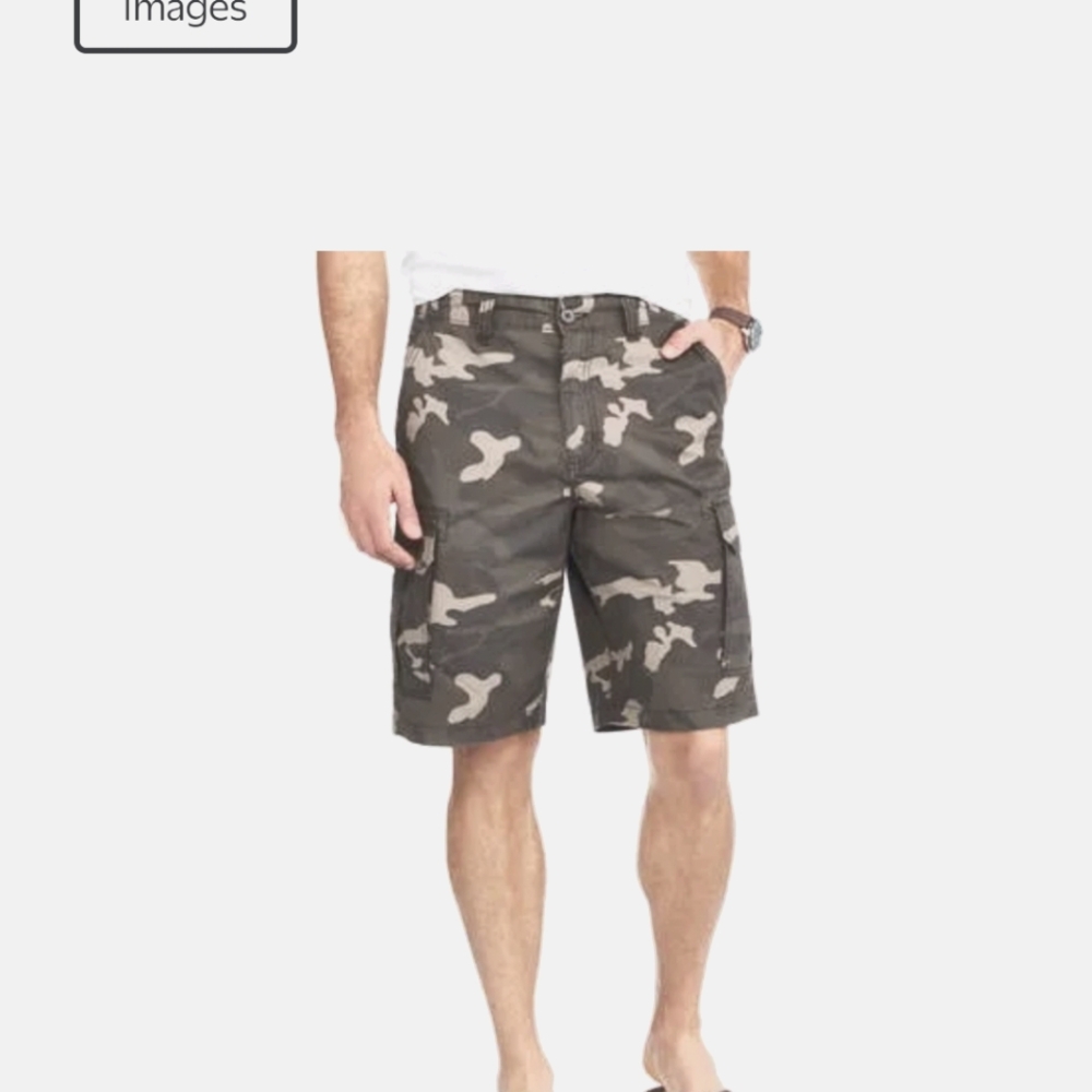 Faded Glory Men's Tan Camouflage Cargo Shorts